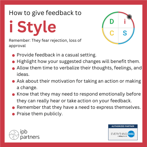 How to give feedback to i